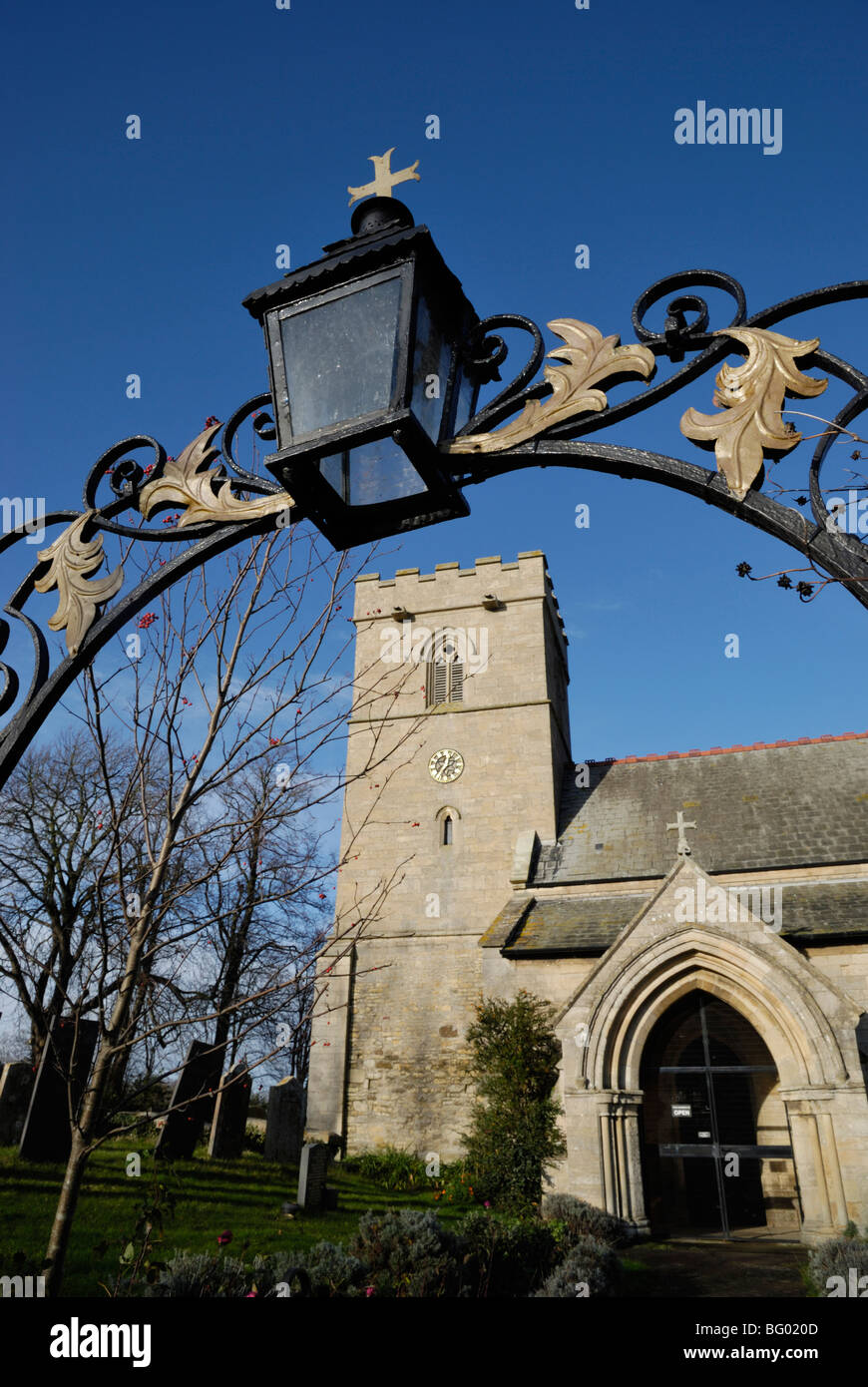 St.-Nikolaus-Kirche, Carlton Scroop, Lincolnshire, England. Stockfoto