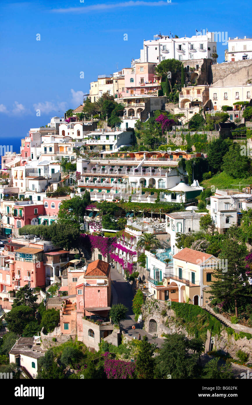 Die mondänen von Positano, Amalfiküste, Italien Stockfoto