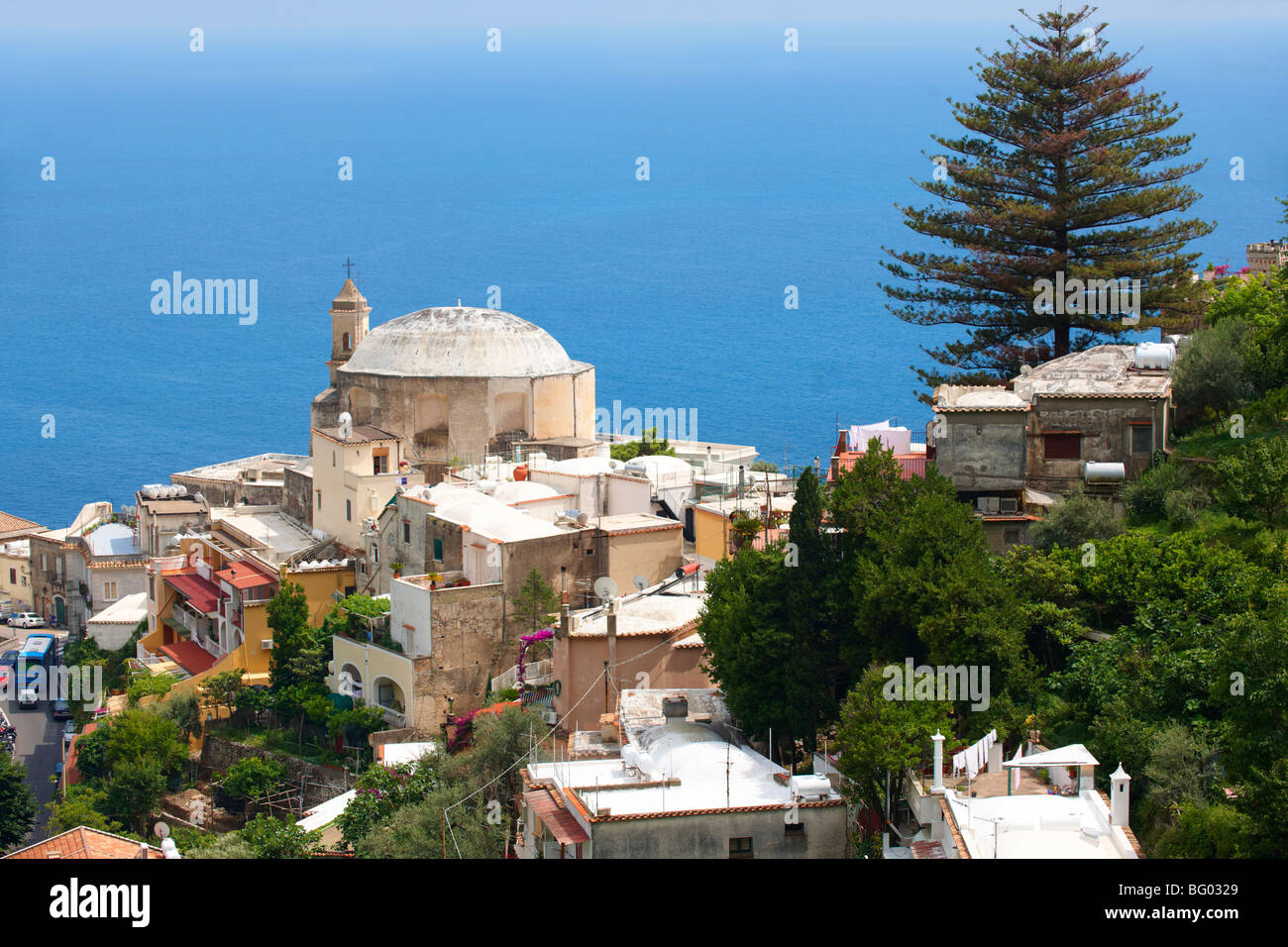 Die mondänen von Positano, Amalfiküste, Italien Stockfoto