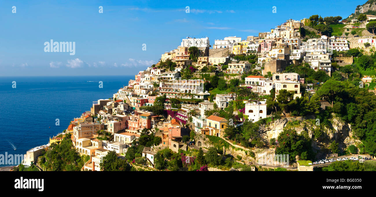 Die mondänen von Positano, Amalfiküste, Italien Stockfoto
