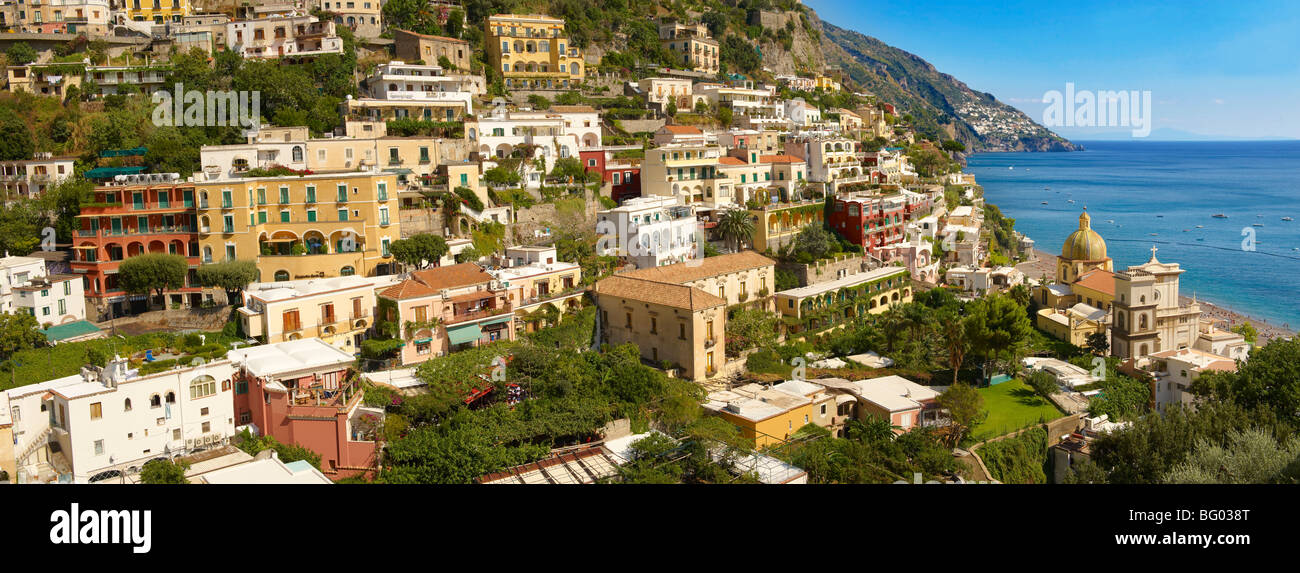 Die mondänen von Positano, Amalfiküste, Italien Stockfoto