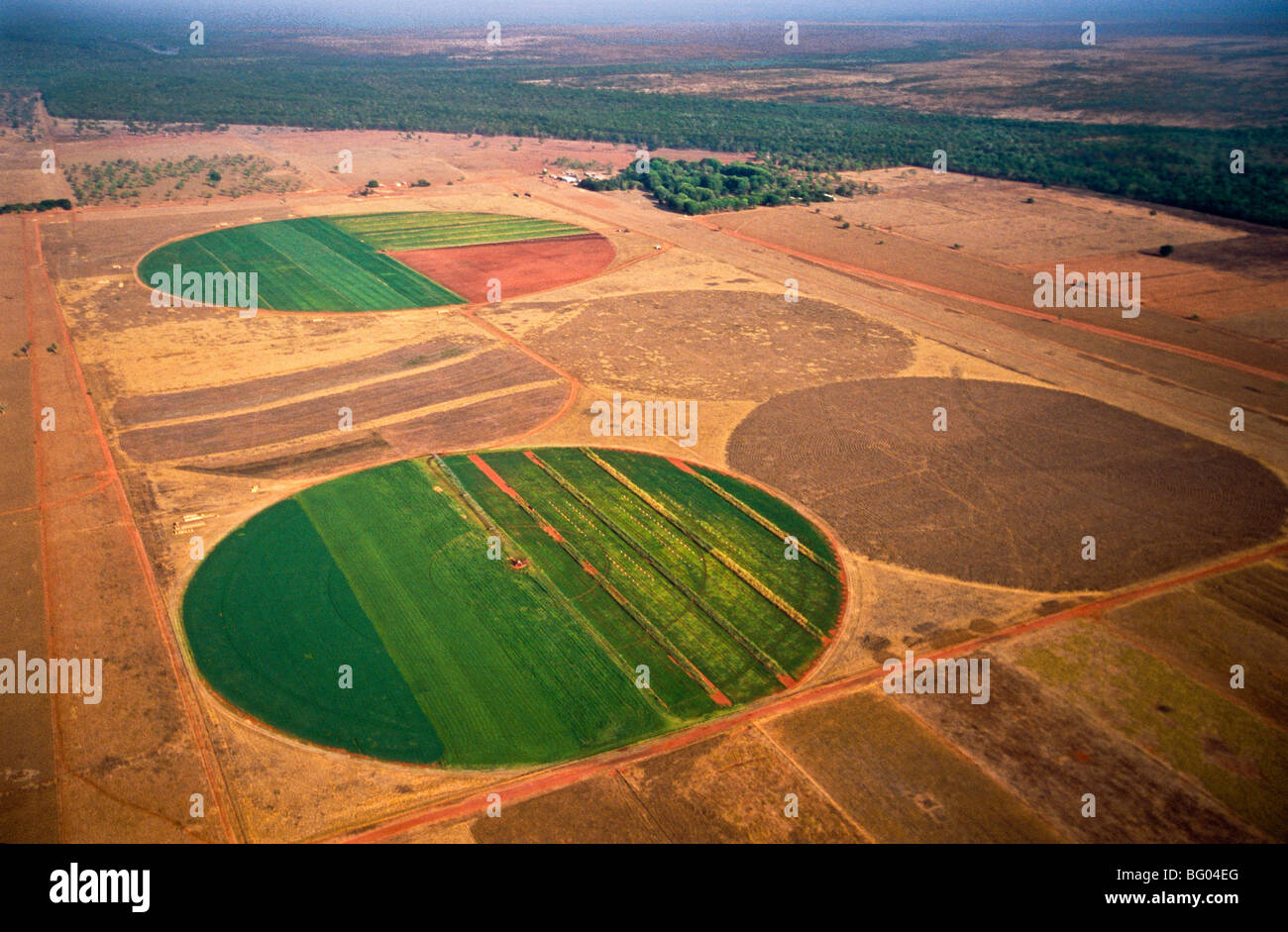 Kreis Grundstück Bewässerung, Australien Stockfoto