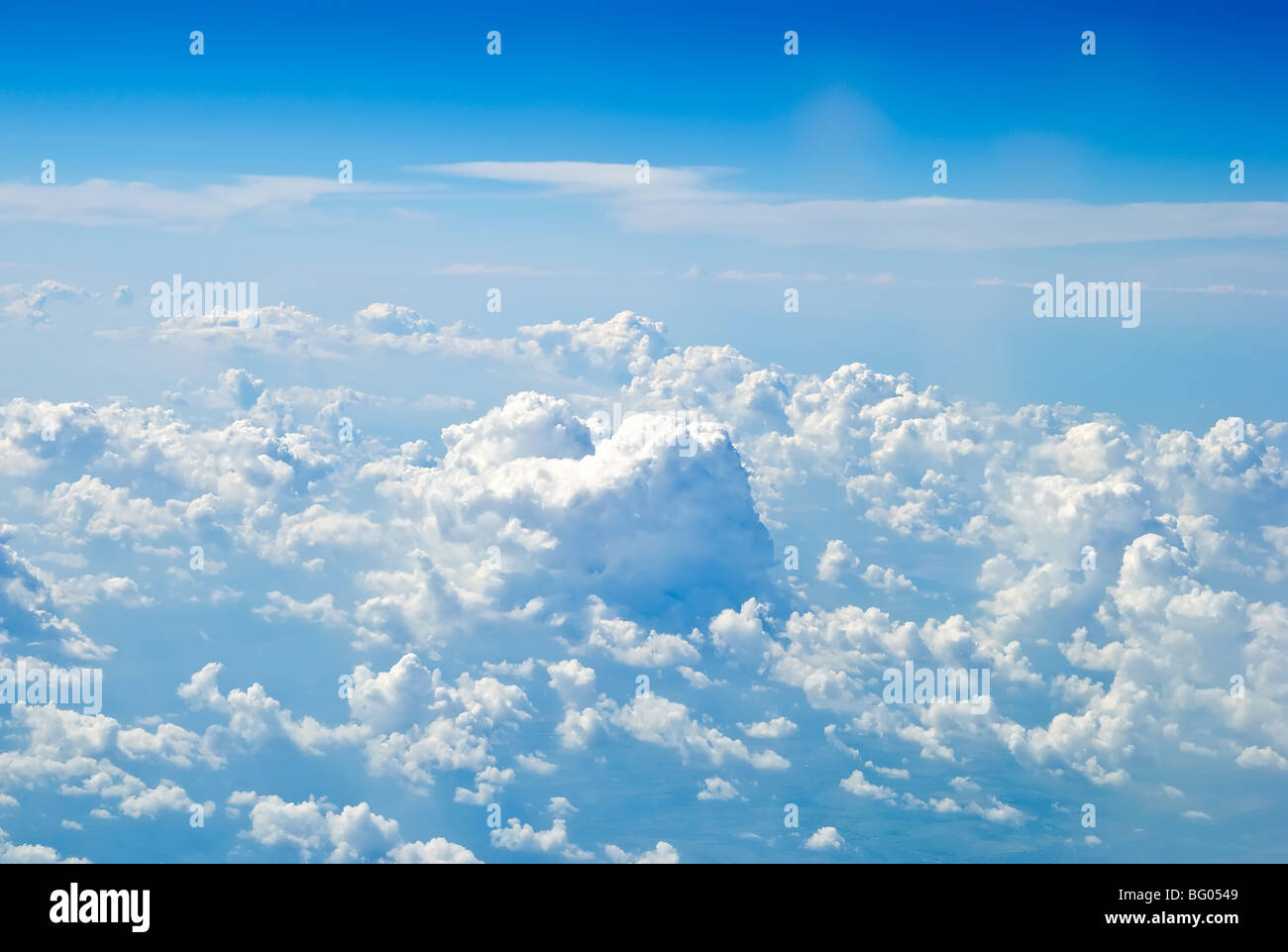 Himmel und Wolken, Luftbild Stockfoto