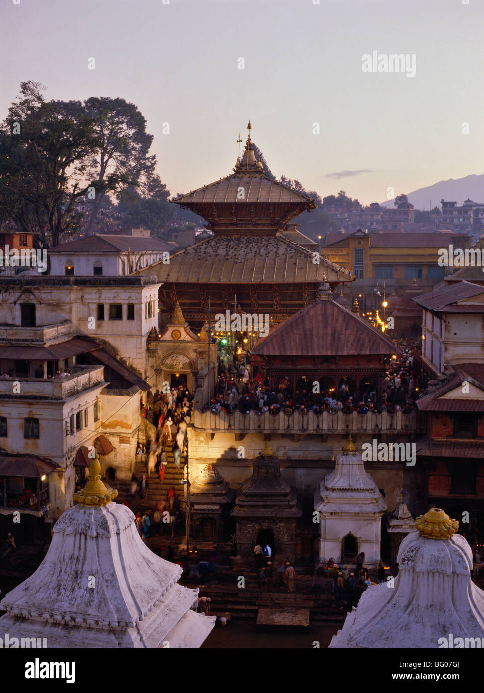Pashupatinath Tempel, UNESCO-Weltkulturerbe, Kathmandu, Nepal, Asien Stockfoto