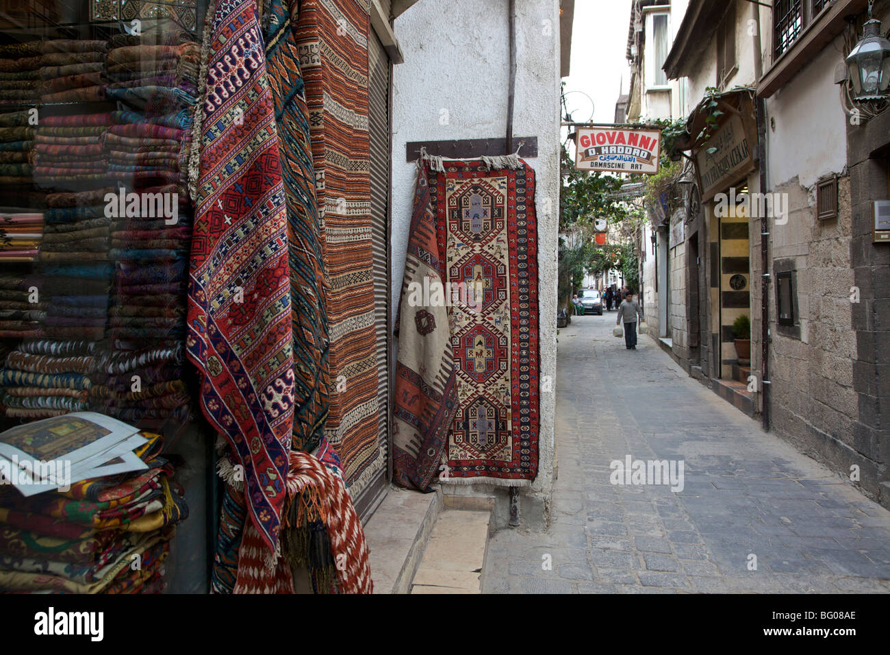 Shopping Street, Altstadt, Damaskus, Syrien Stockfoto