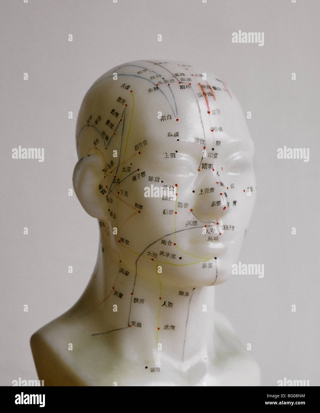 Akupunkturpunkte, chinesische Medizin Stockfoto