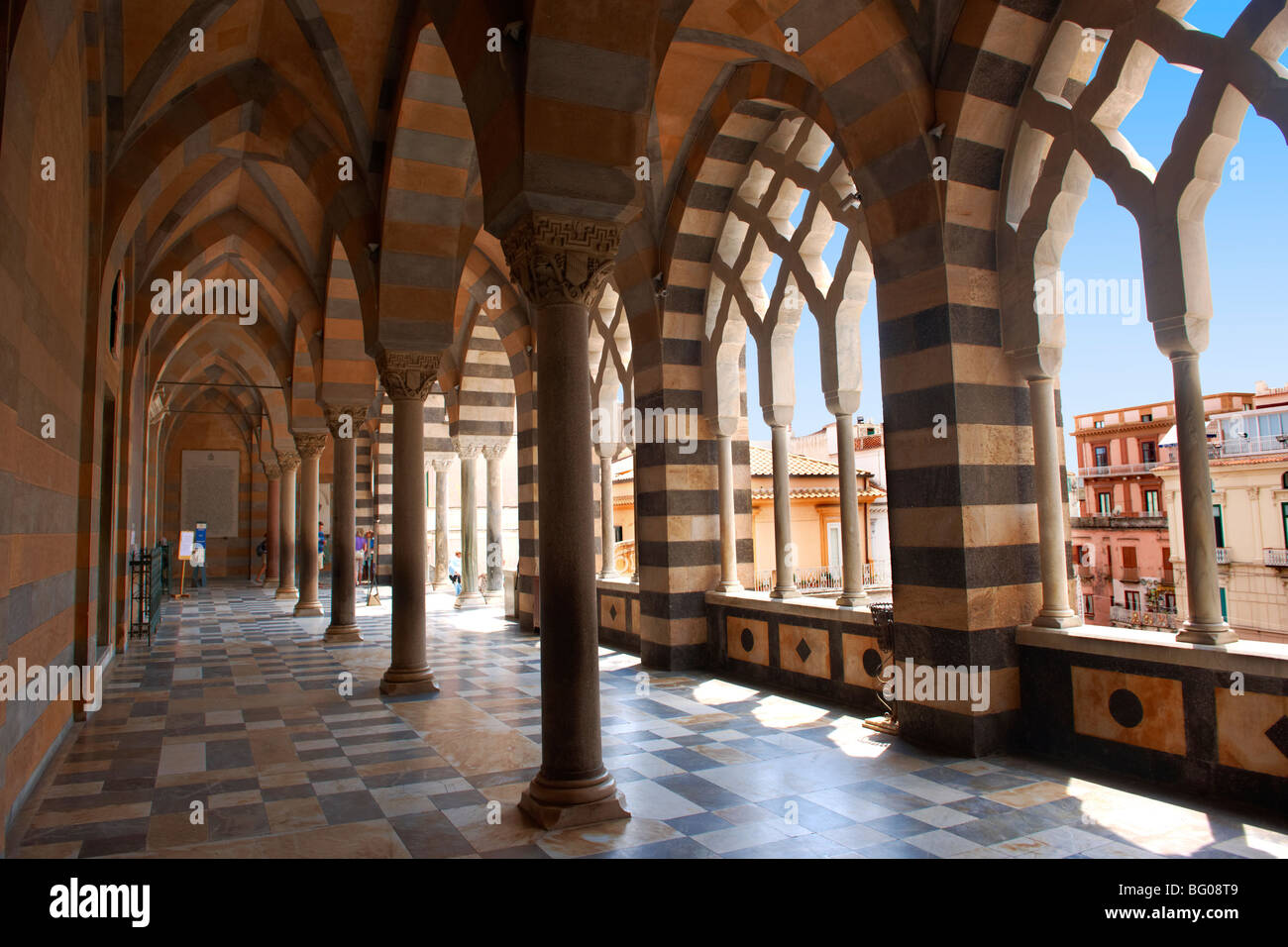 Moreque Stil Atrium der Division Kathedrale von Amalfi, Italien Stockfoto