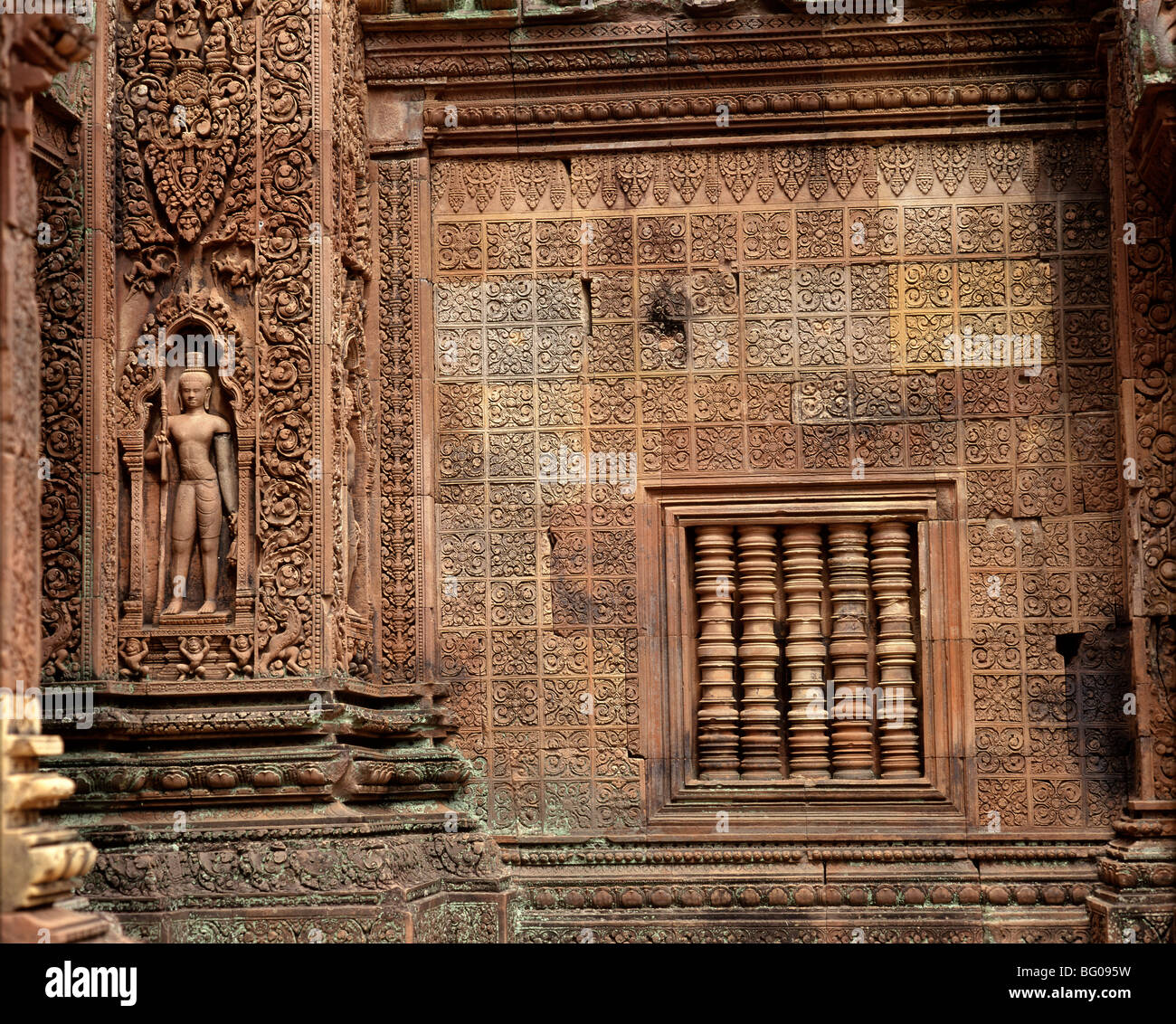 Banteay Srei, stammt aus der zweiten Hälfte des 10. Jahrhundert, Angkor, UNESCO World Heritage Site, Kambodscha, Indochina, Asien Stockfoto