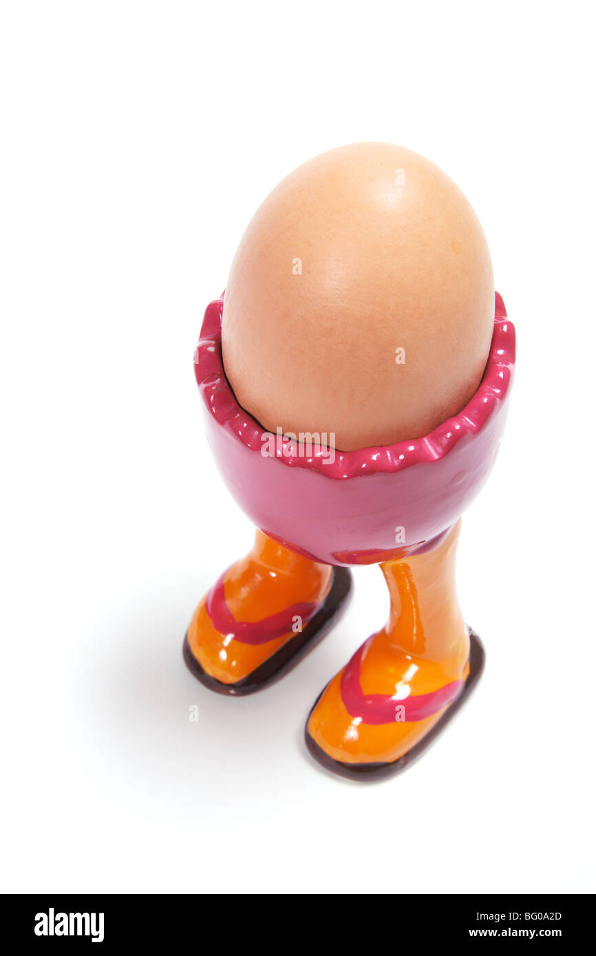 Eierbecher mit Beinen Stockfotografie - Alamy