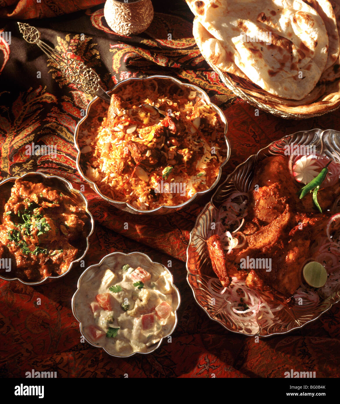 Nördlichen indisches Essen, Indien, Asien Stockfoto