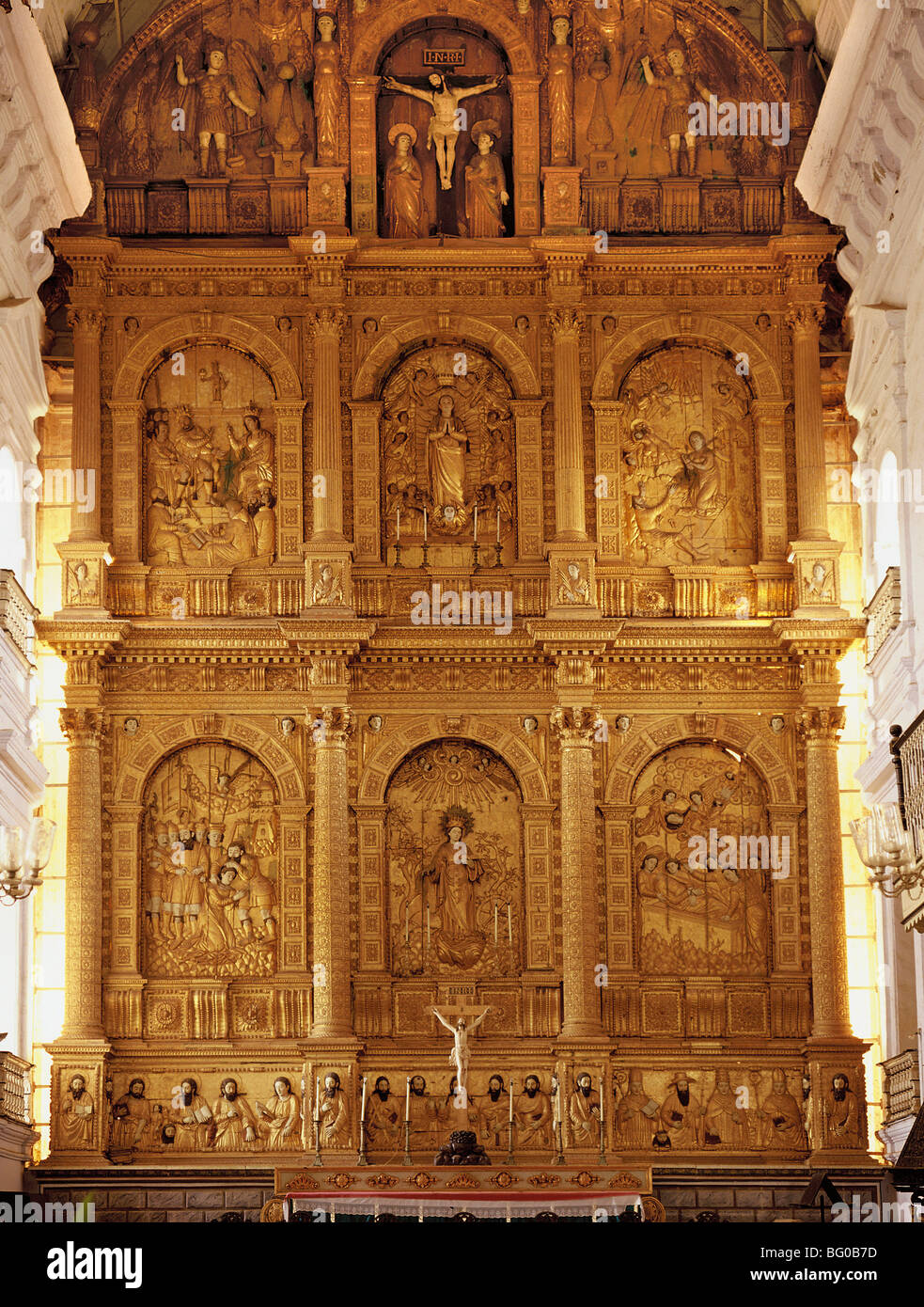 Se Kathedrale in alten Goa, UNESCO-Weltkulturerbe, Goa, Indien, Asien Stockfoto