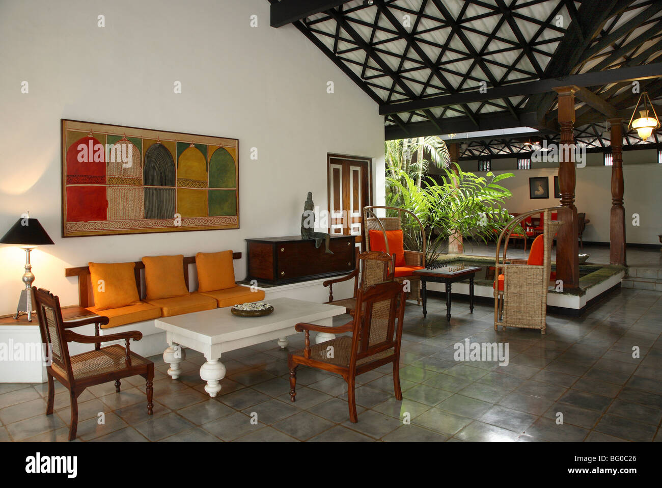 Wohnzimmer in Sri Lanka, Asien Stockfoto