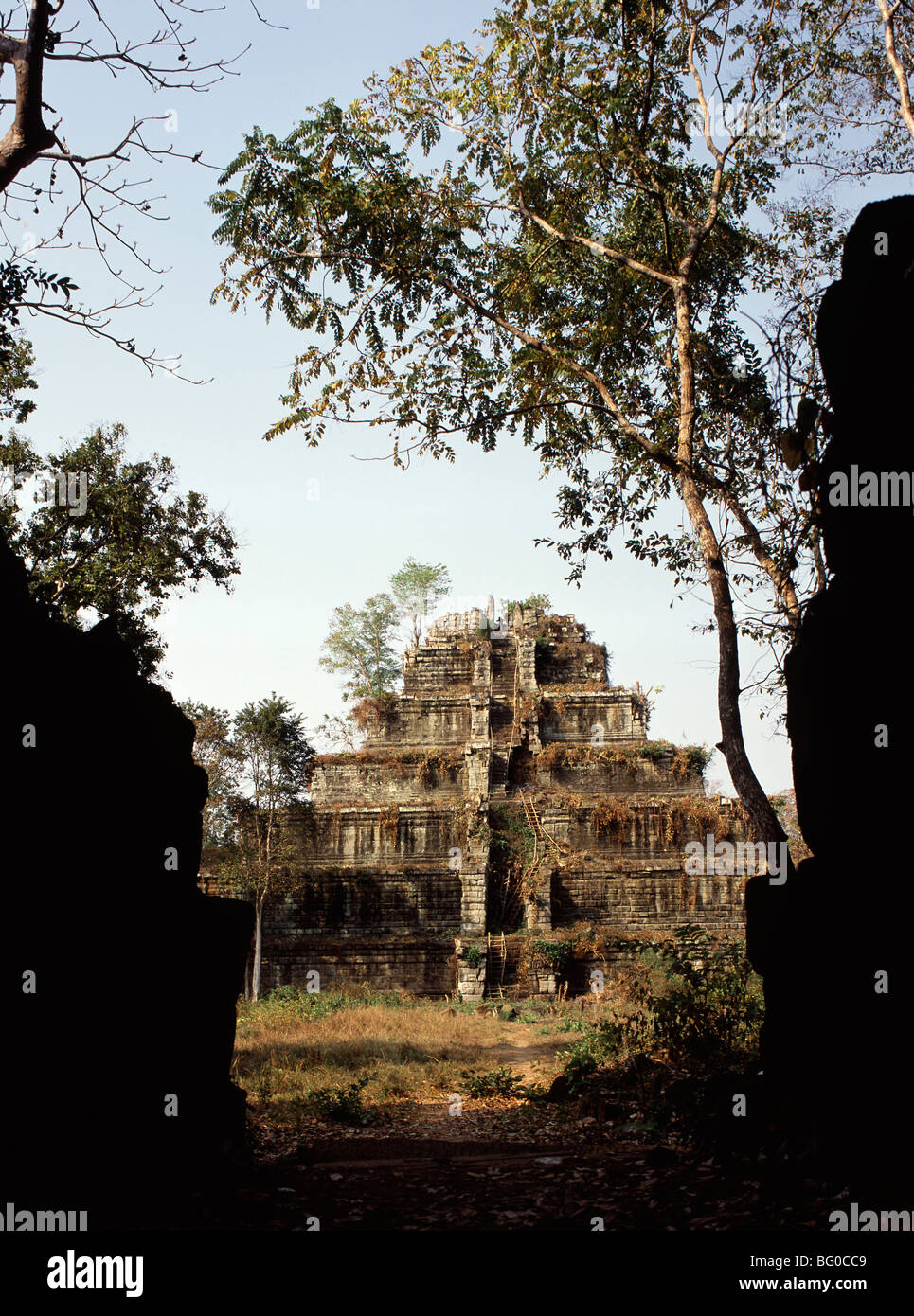 Prang Prasathom, ab dem zweiten Quartal des 10. Jahrhunderts aus Koh Ker, Kambodscha, Indochina, Südostasien, Asien Stockfoto