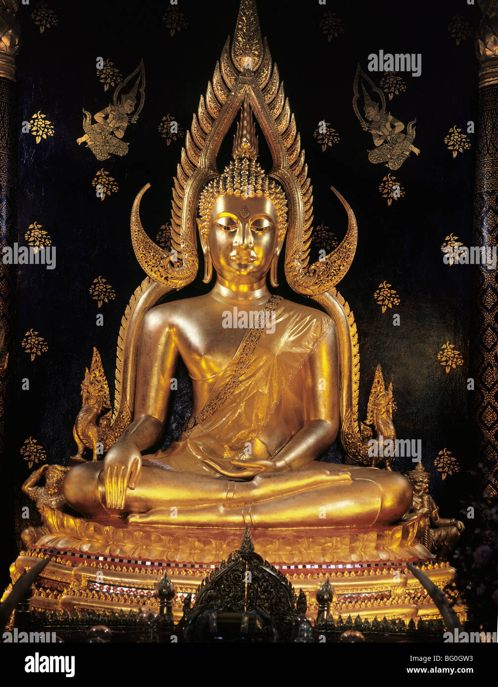 Der Phra Buddha Jinnarat Pitsanulok, das am meisten verehrte Bild von Thailand, Pitsanulok, Thailand Stockfoto