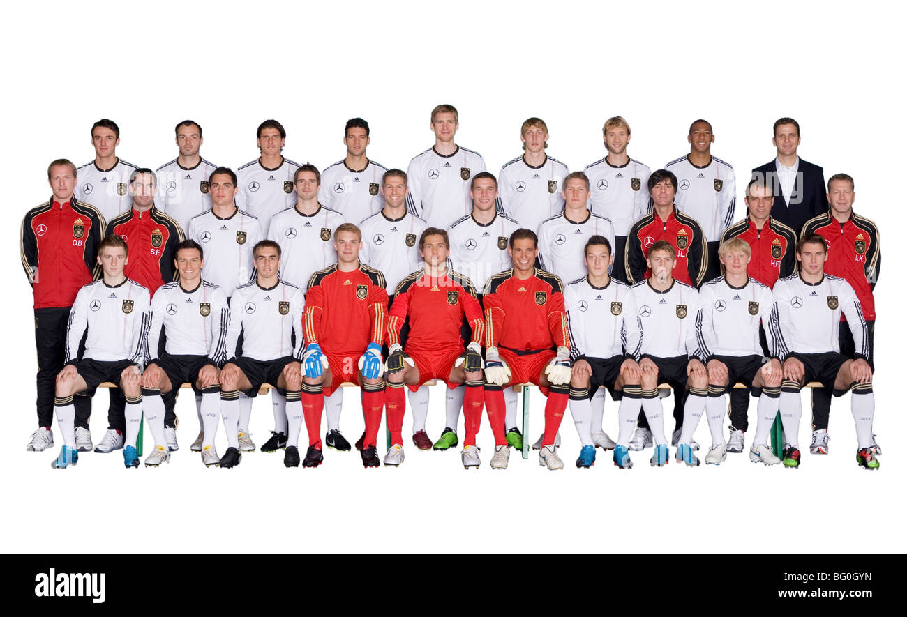 Team-Foto-deutsche Fußball-Nationalmannschaft Stockfoto