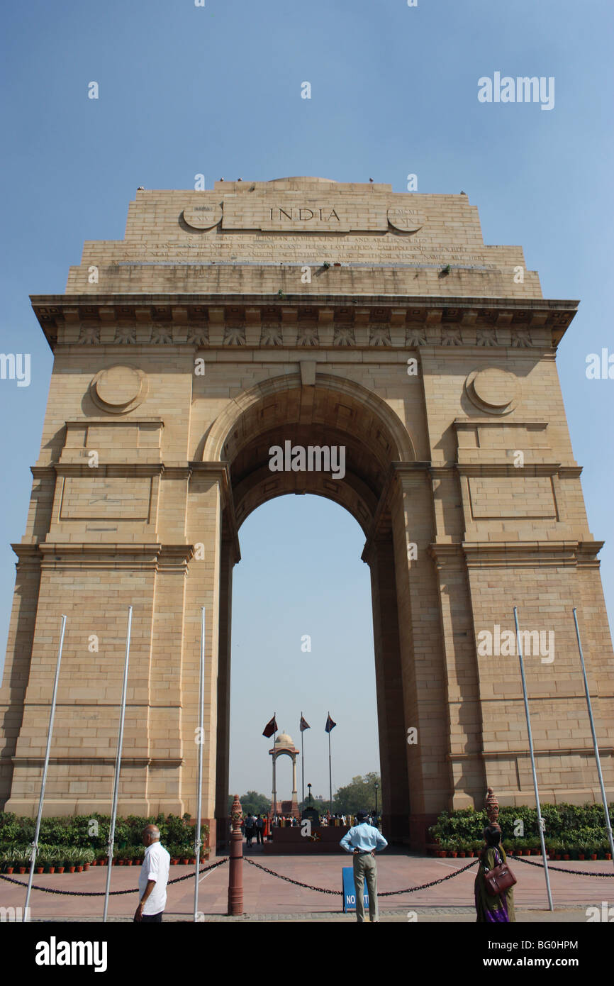 Blick auf India Gate in Delhi, Indien Stockfoto