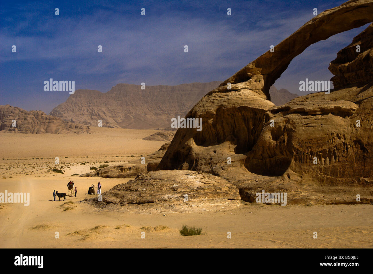 Die Landschaft des Wadi Rum, Jordanien Stockfoto