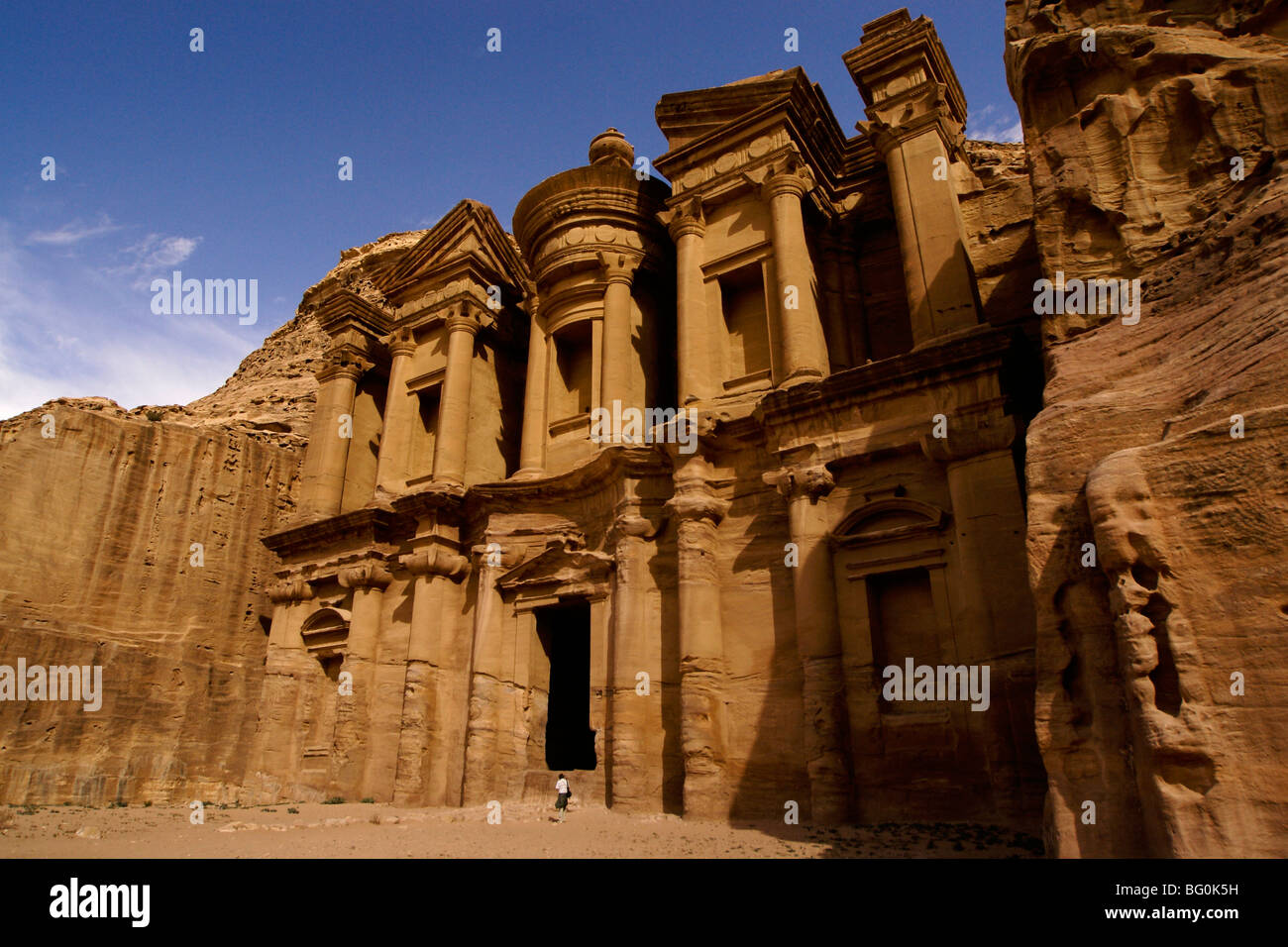 Das Kloster (Al-Dier) bei Petra, Jordanien Stockfoto