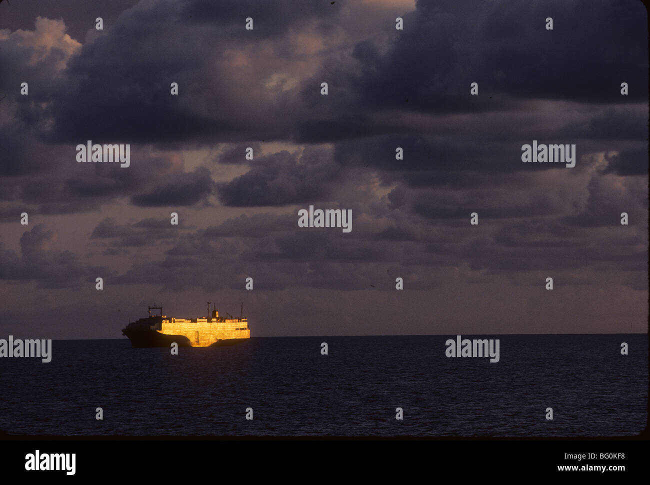 Containerschiff, Indischer Ozean Stockfoto