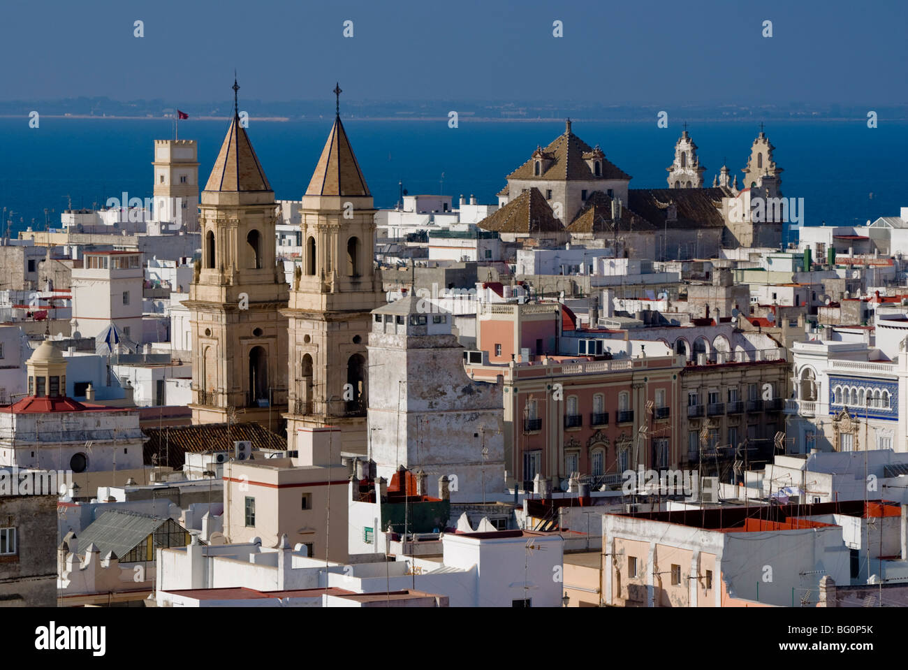 Iglesia del Carmen, San Antonio Skyline, Cádiz, Andalusien, Spanien, Europa Stockfoto