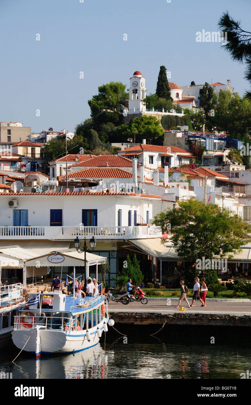 St.-Nikolaus Kirche an der Spitze des Hügels, Skiathos Town, Skiathos, Sporades Inseln, griechische Inseln, Griechenland, Europa Stockfoto