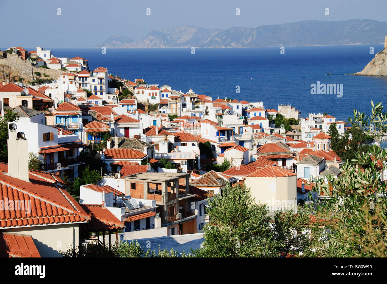 Skopelos-Stadt, Skopelos, Sporaden, griechische Inseln, Griechenland, Europa Stockfoto