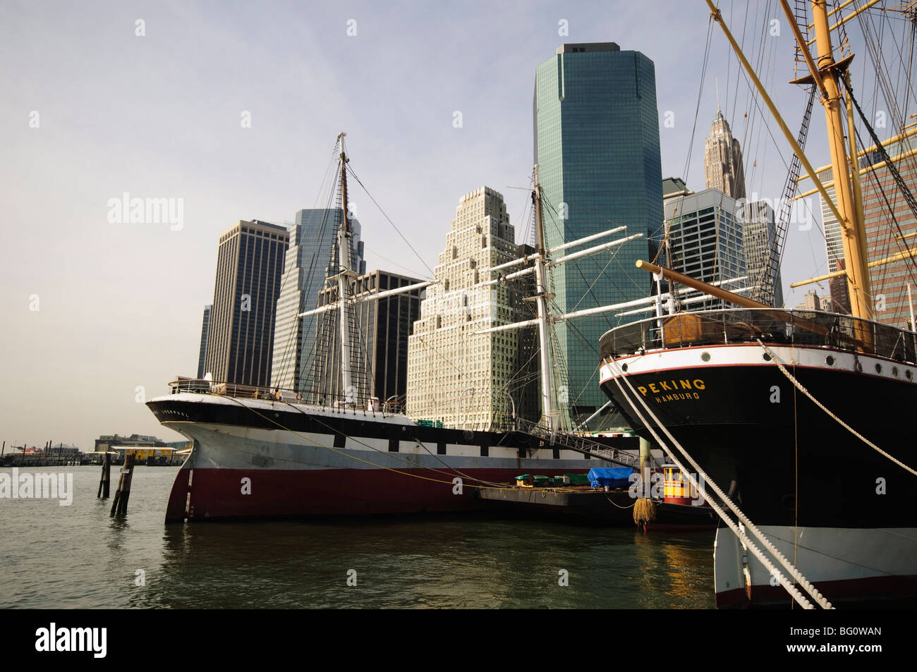 South Street Seaport, Lower Manhattan, New York City, New York, Vereinigte Staaten von Amerika, Nordamerika Stockfoto