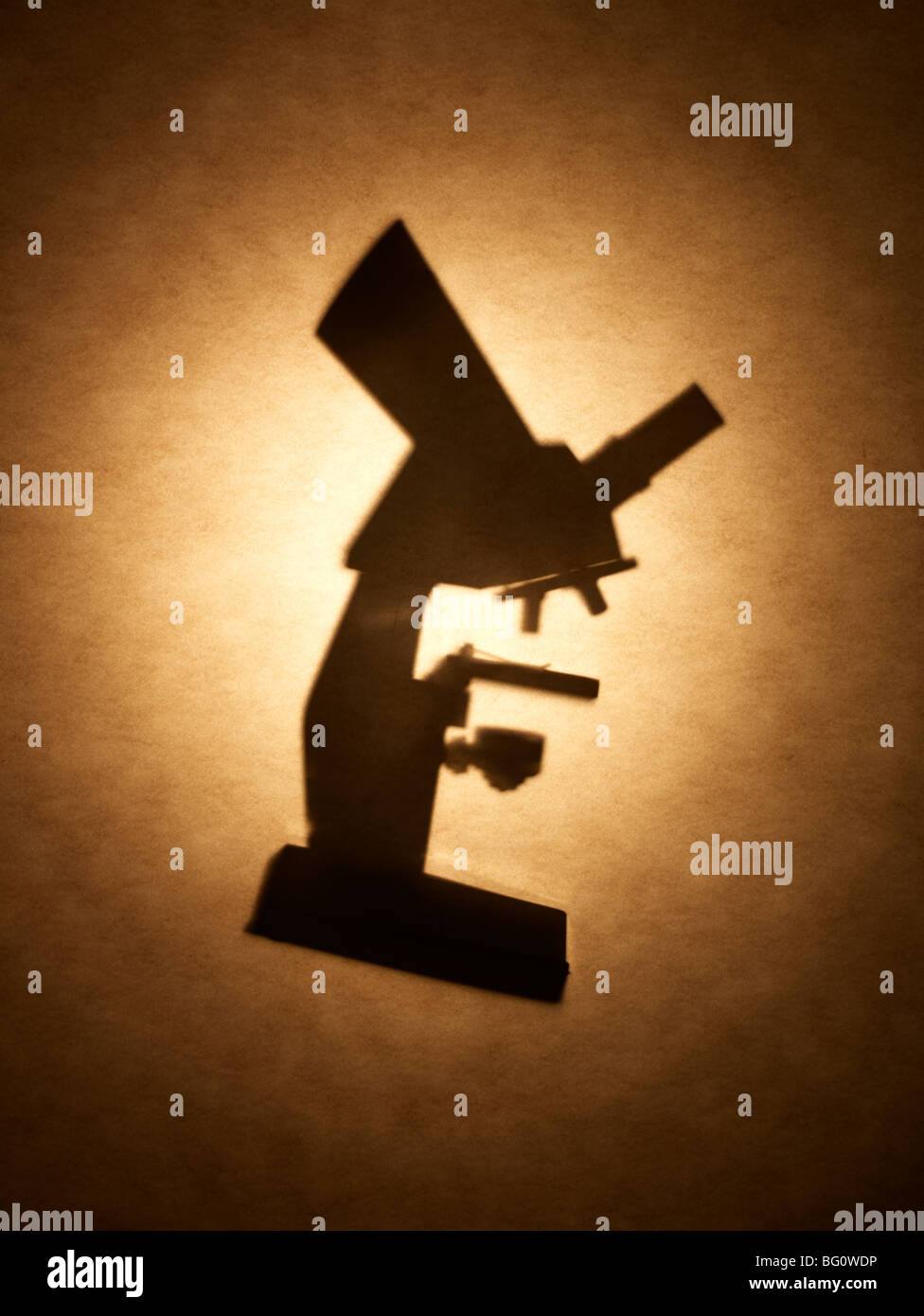 Mikroskop-Silhouette Stockfoto