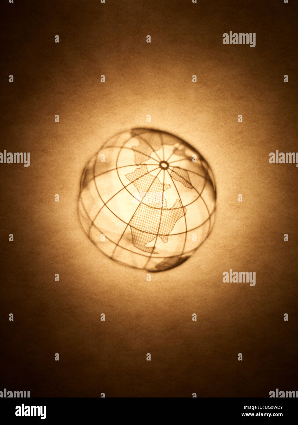 Globus-Silhouette Stockfoto