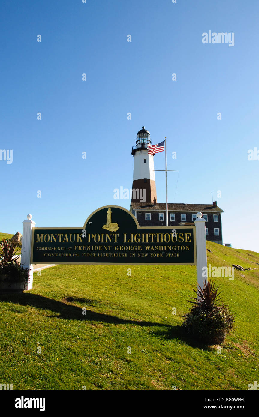 Montauk Point Lighthouse, Montauk, Long Island, New York State, Vereinigten Staaten von Amerika, Nordamerika Stockfoto