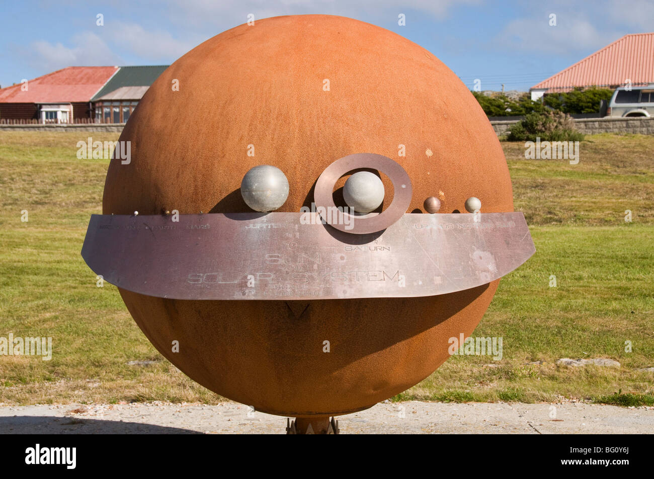 Astronomische Funktion, Port Stanley, Falkland-Inseln, Südamerika Stockfoto