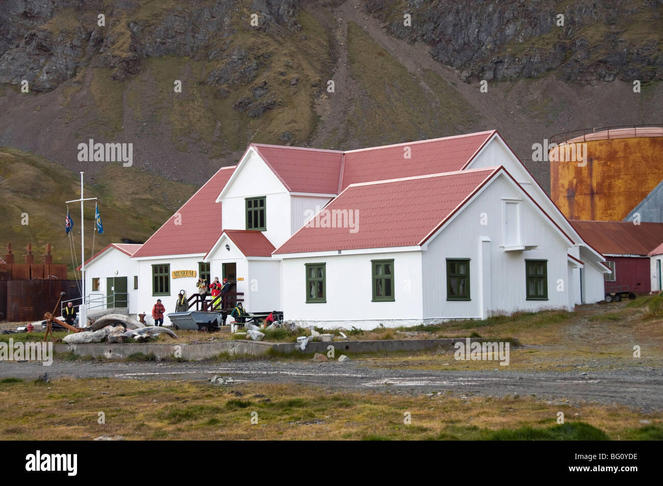 Museum, Grytviken, Südgeorgien, Süd-Atlantik Stockfoto