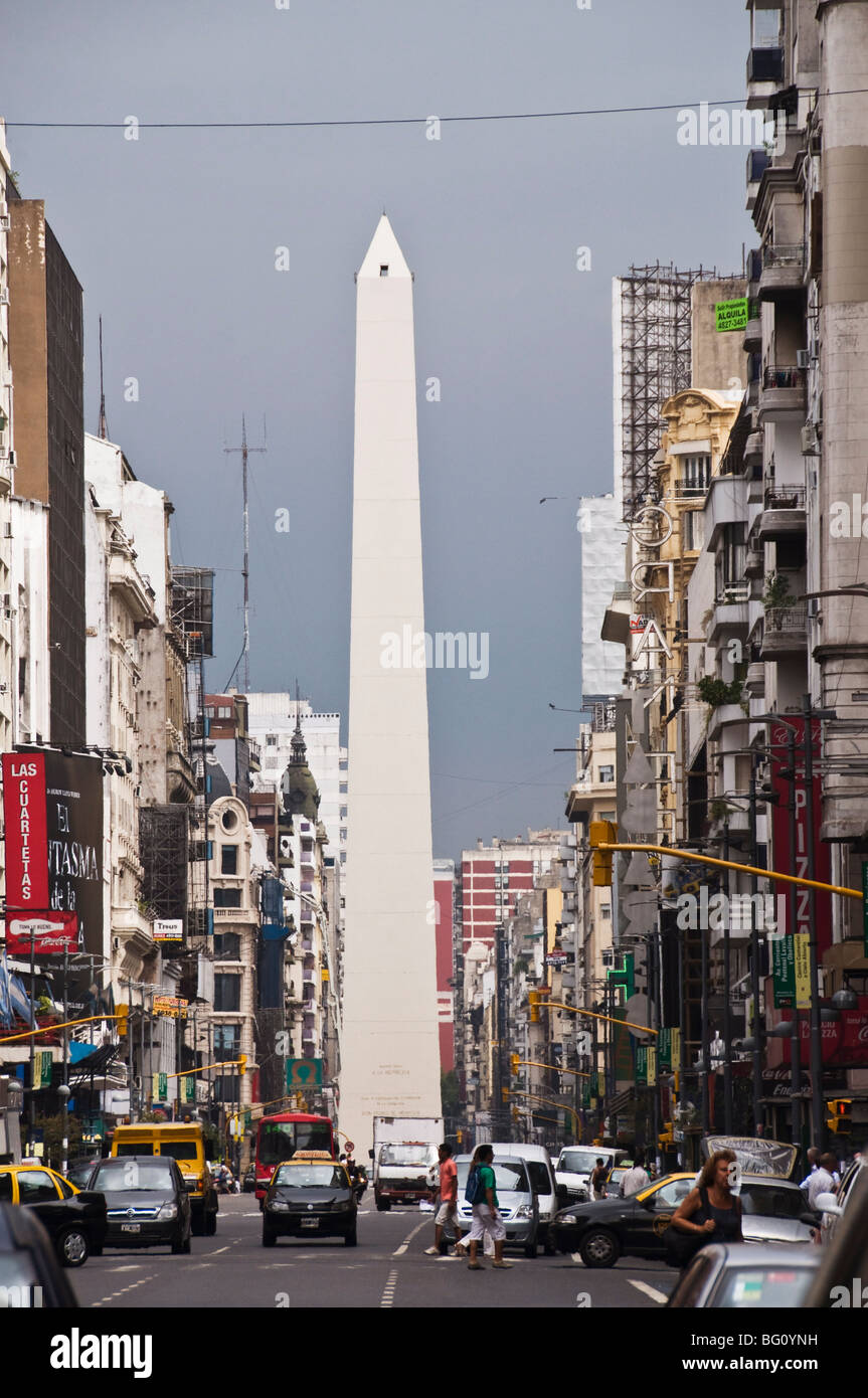 El Obelisco (Obelisken), Buenos Aires, Argentinien, Südamerika Stockfoto