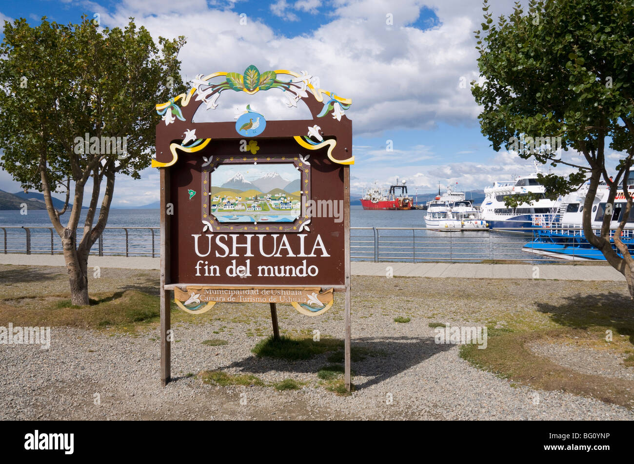Südlichste Stadt der Welt, Ushuaia, Argentinien, Südamerika Stockfoto