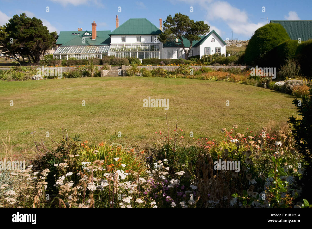 Haus der Gouverneure, Port Stanley, Falkland-Inseln, Südamerika Stockfoto