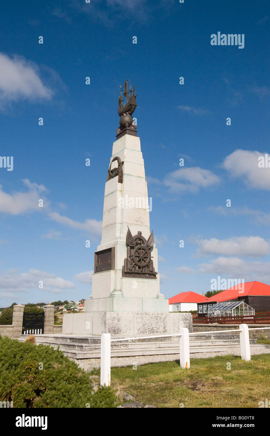 Kriegerdenkmal, Port Stanley, Falkland-Inseln, Südamerika Stockfoto