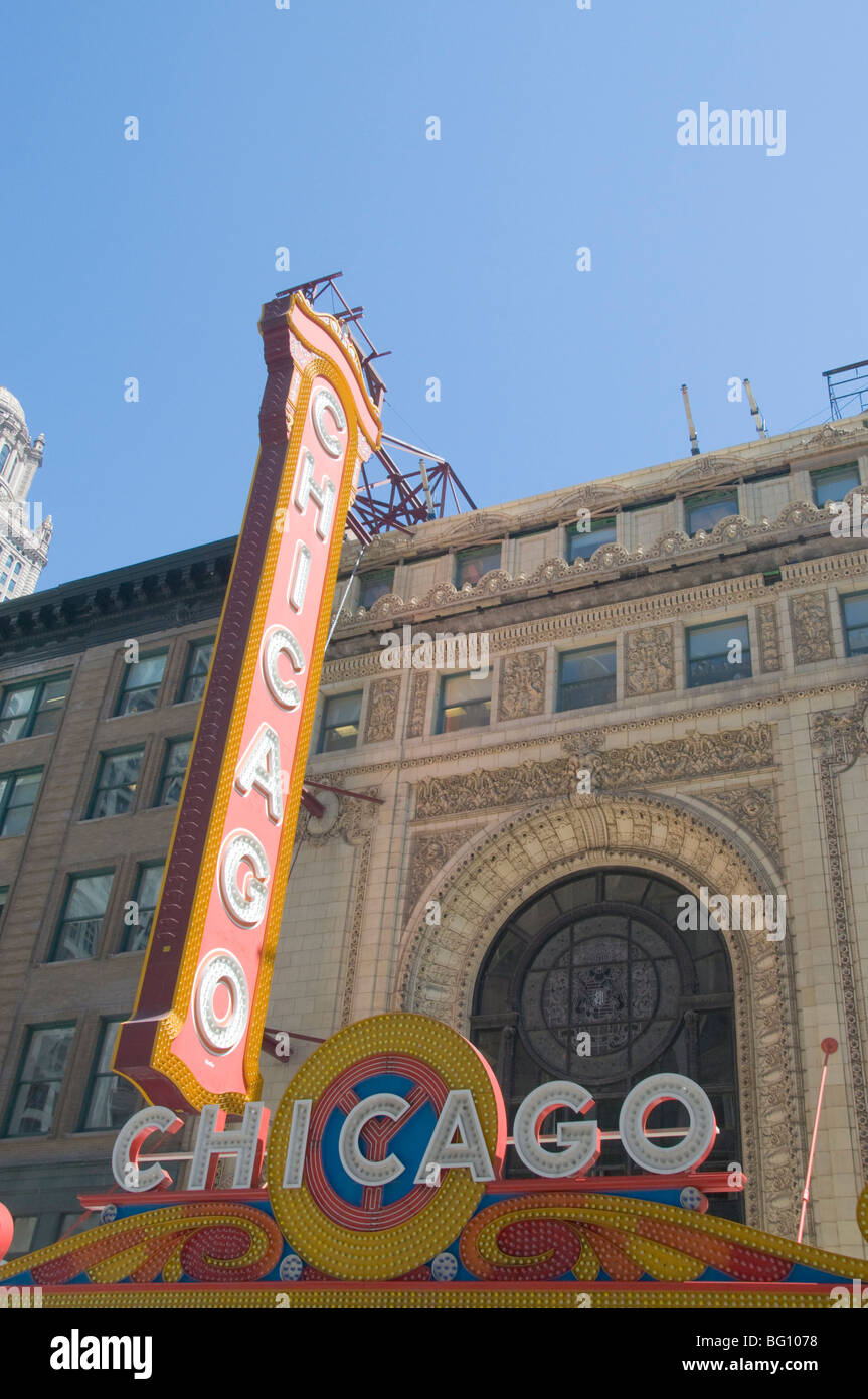 Chicago Theater, Chicago, Illinois, Vereinigte Staaten von Amerika, Nordamerika Stockfoto