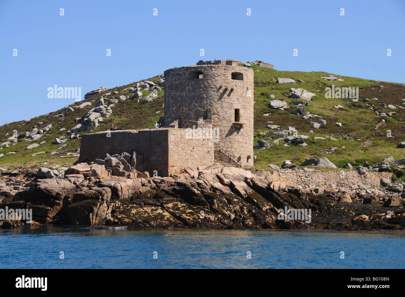 Jenen Burg, Tresco, Isles of Scilly, Cornwall, Vereinigtes Königreich, Europa Stockfoto
