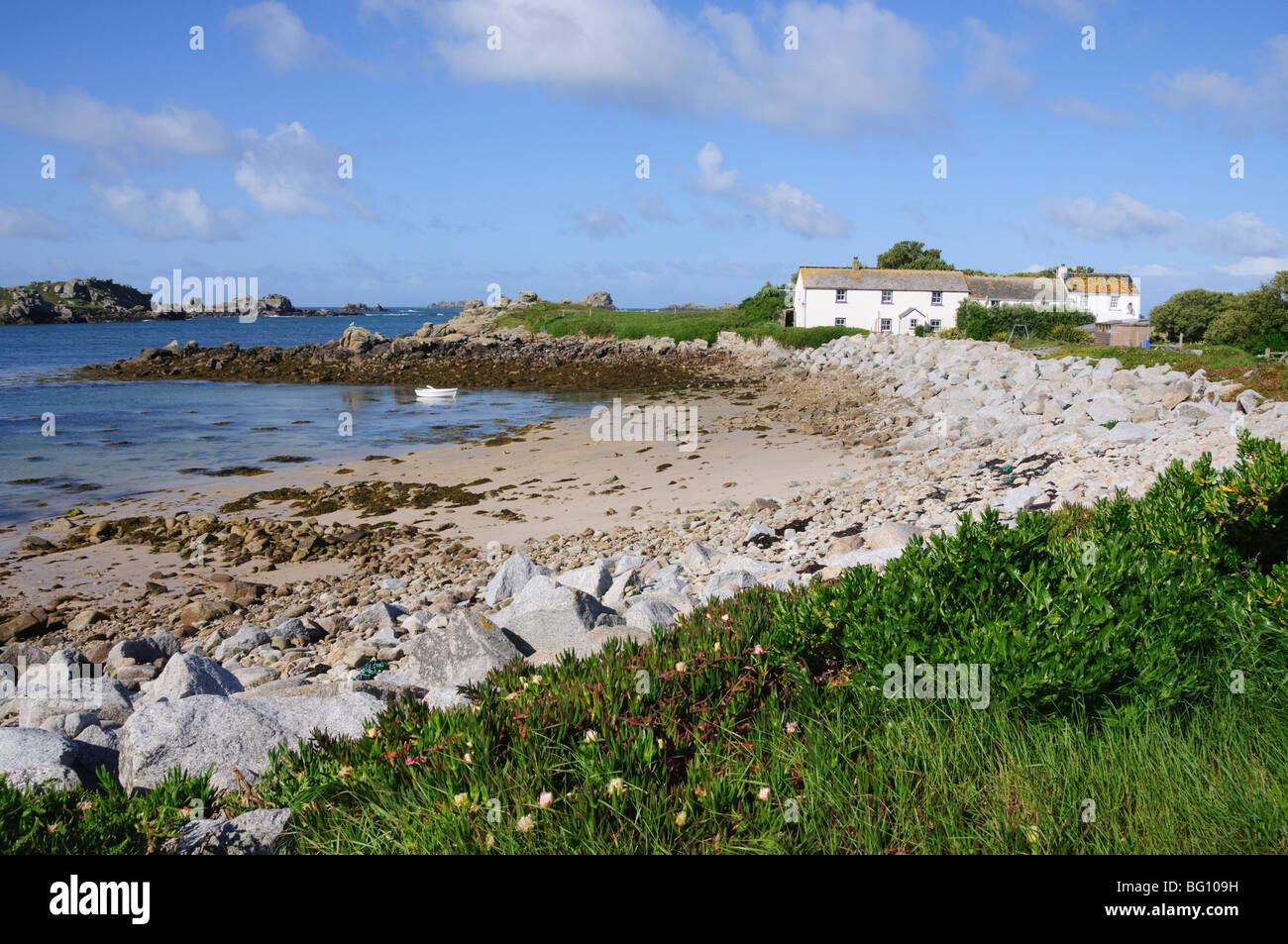 Großen Porth, Bryher, Isles of Scilly, Cornwall, Vereinigtes Königreich, Europa Stockfoto