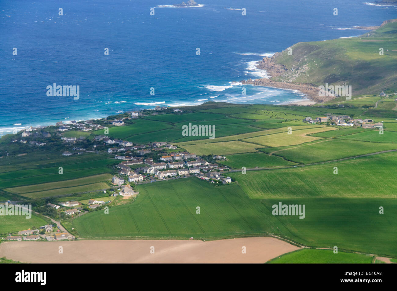 Luftaufnahme von Penzance, Cornwall, Vereinigtes Königreich, Europa Stockfoto