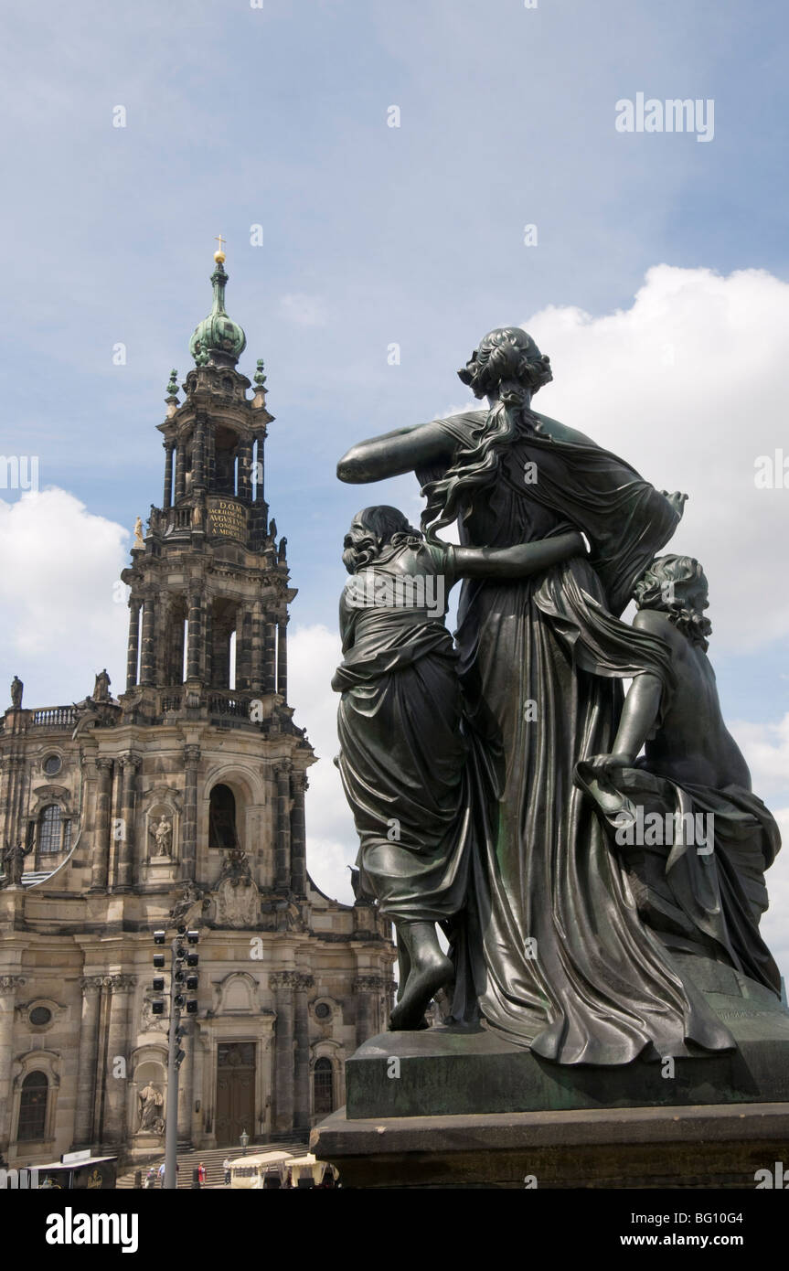 Gericht der katholischen Kirche, Dresden, Sachsen, Deutschland, Europa Stockfoto