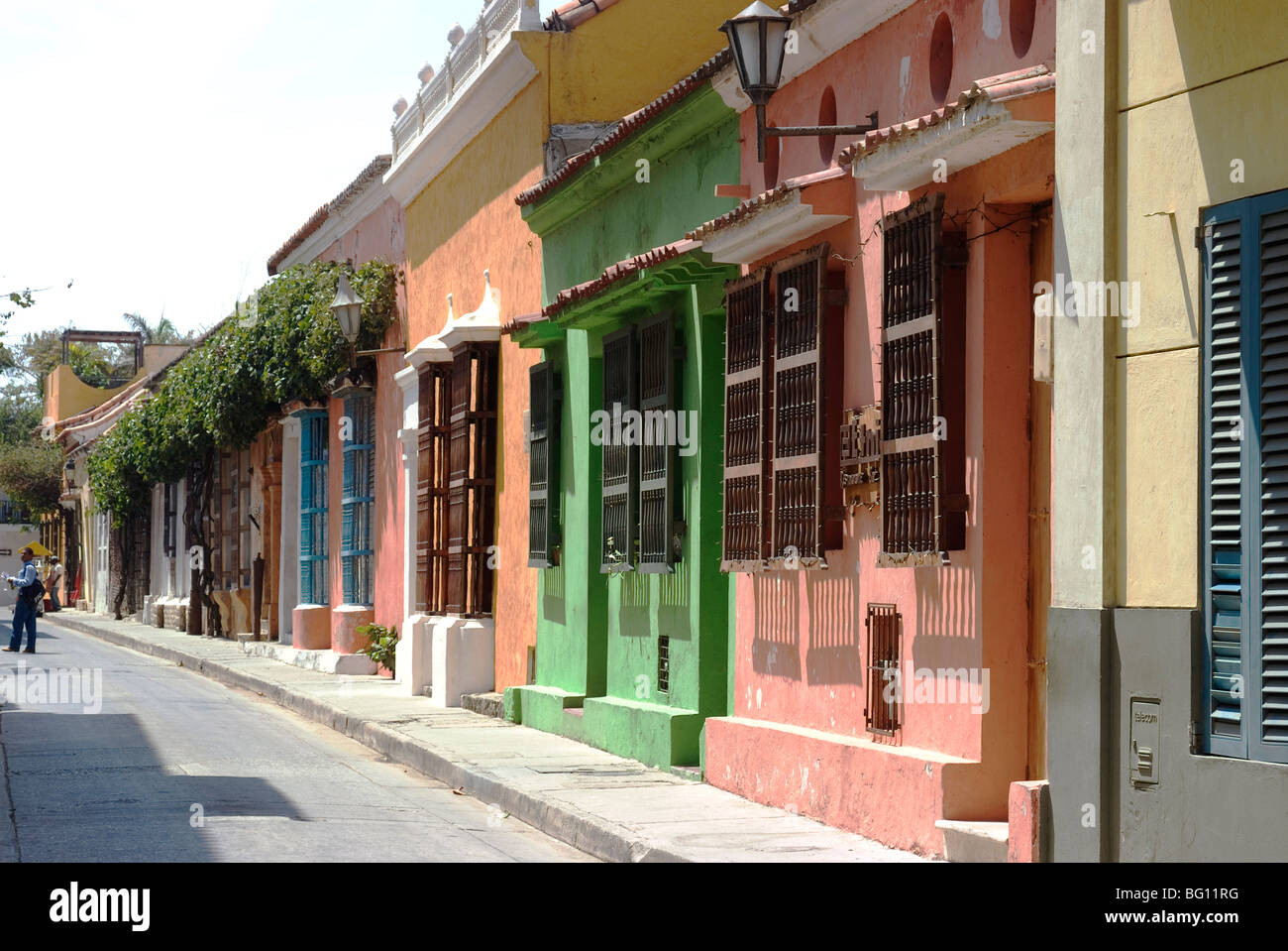 Die ummauerte Stadt (Ciudad Amurallada), UNESCO-Weltkulturerbe, Cartagena, Kolumbien, Südamerika Stockfoto