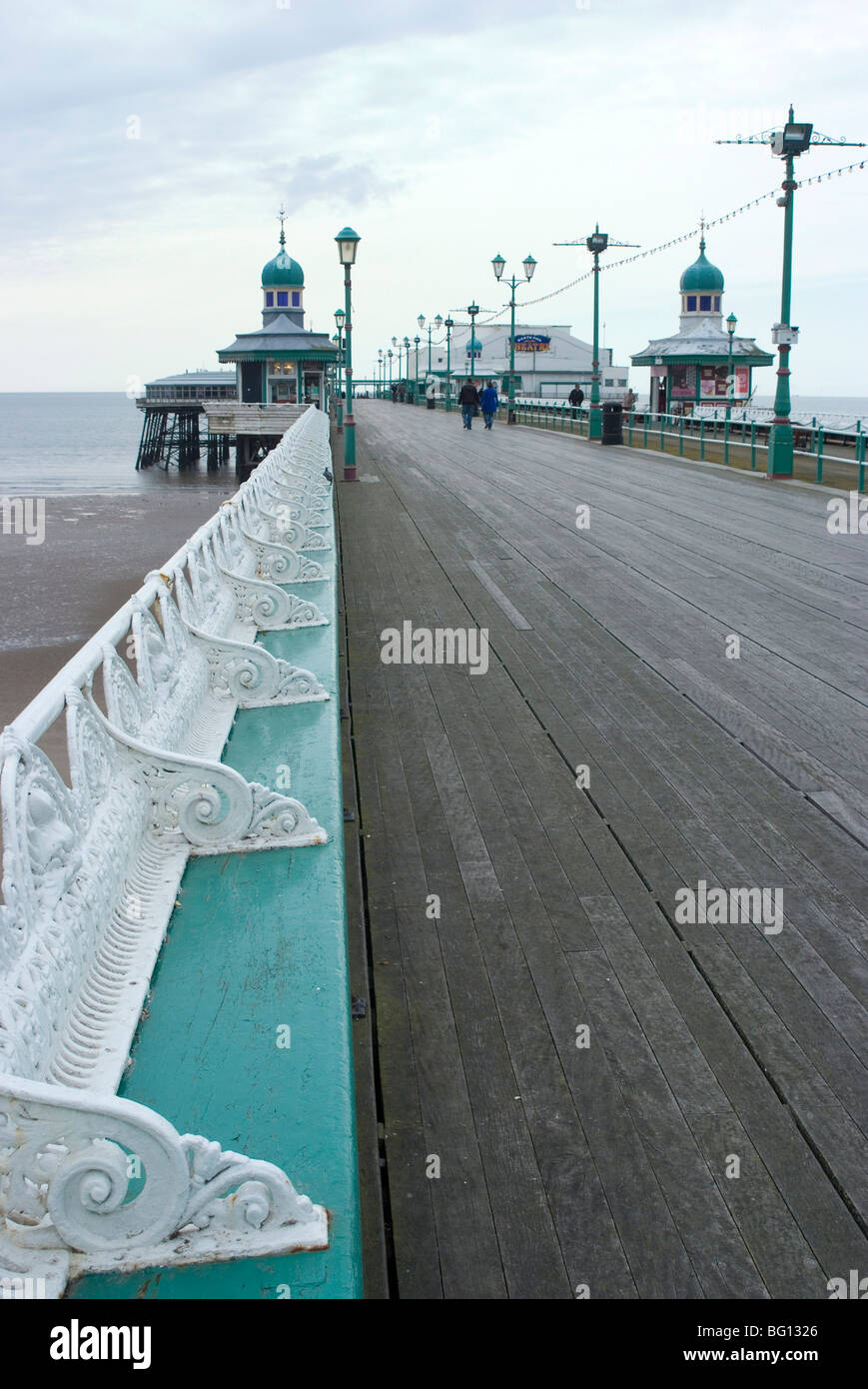 Strandpromenade von North Pier, Blackpool, Lancashire, England, Vereinigtes Königreich, Europa Stockfoto