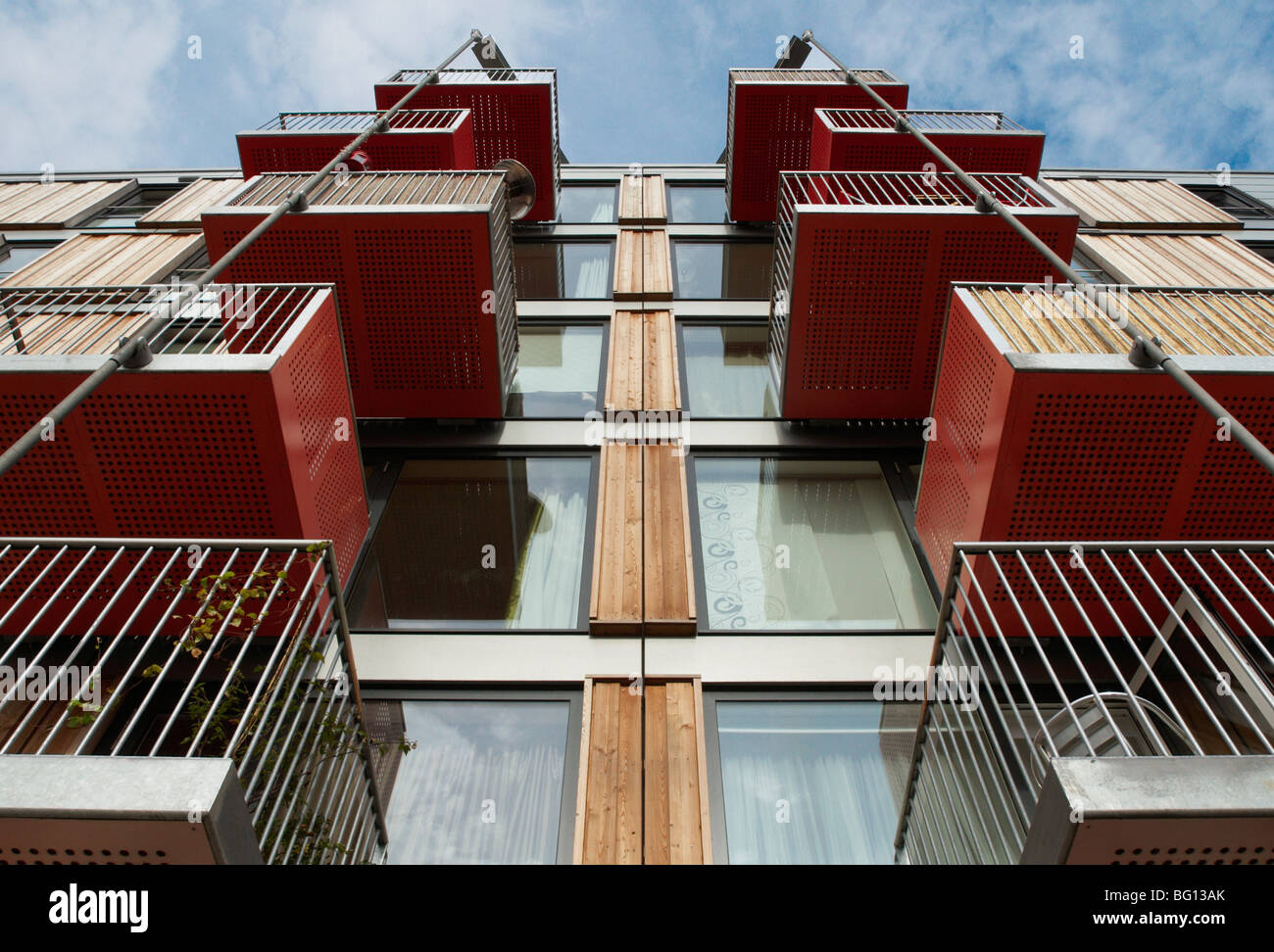 Adelaide wharf, eine nachhaltige Entwicklung und 2008 RIBA preisgekröntes Design in Hackney, Nord-Ost-London, UK Stockfoto