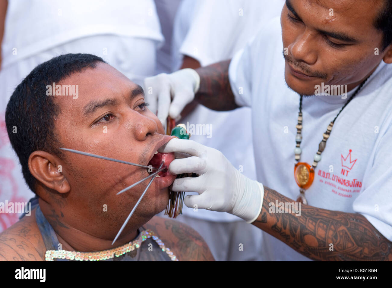 Vegetarisches Festival in Phuket. Thailand. Stockfoto