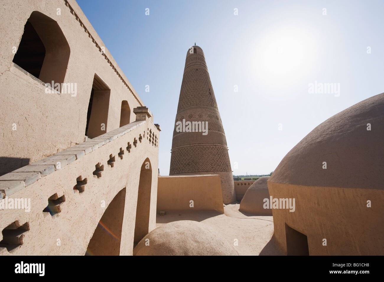 Emin-Minarett, Turpan auf der Seidenstraße, Weltkulturerbe, Provinz Xinjiang, China, Asien Stockfoto