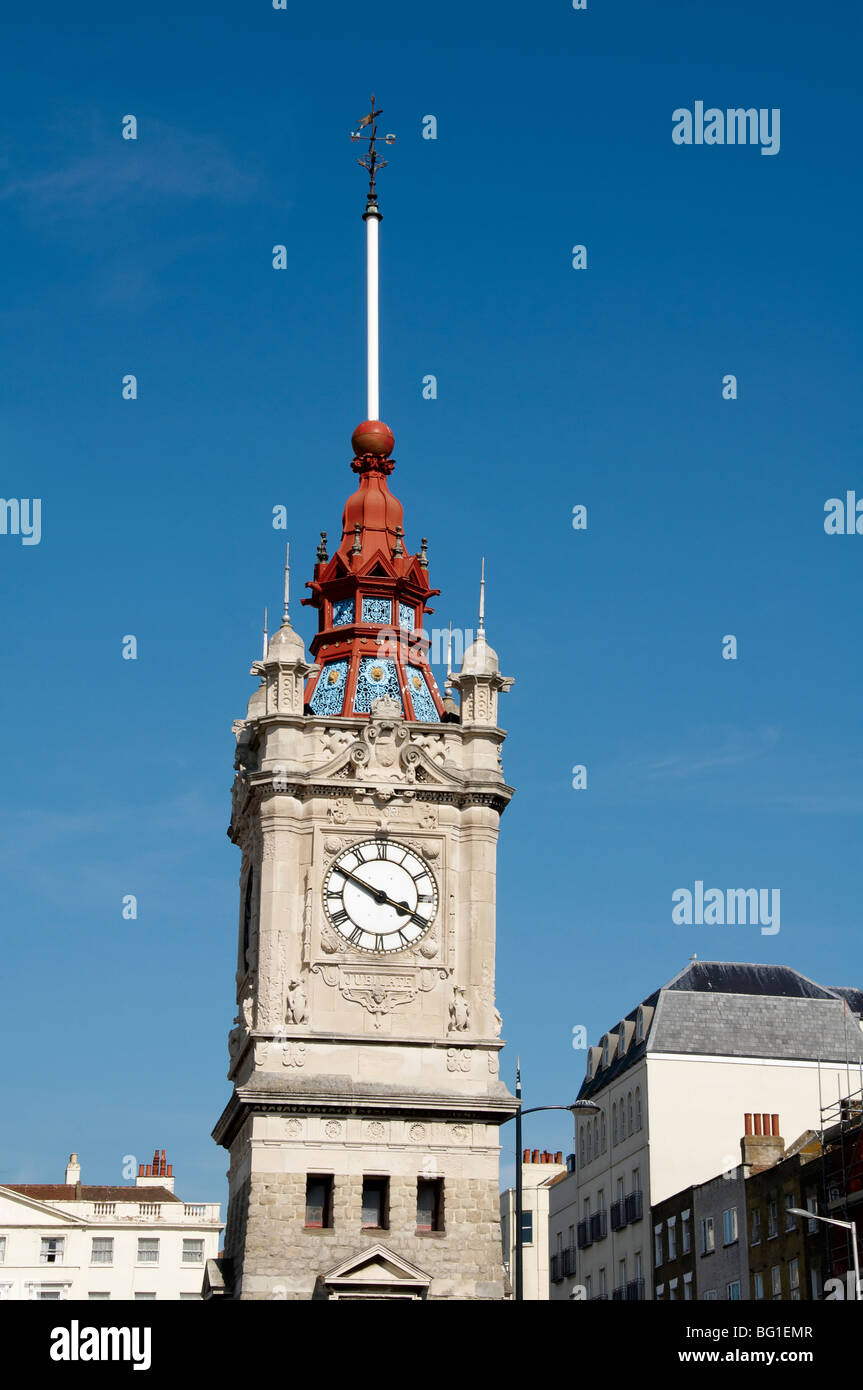 Der Uhrturm am Meer Margate Stockfoto