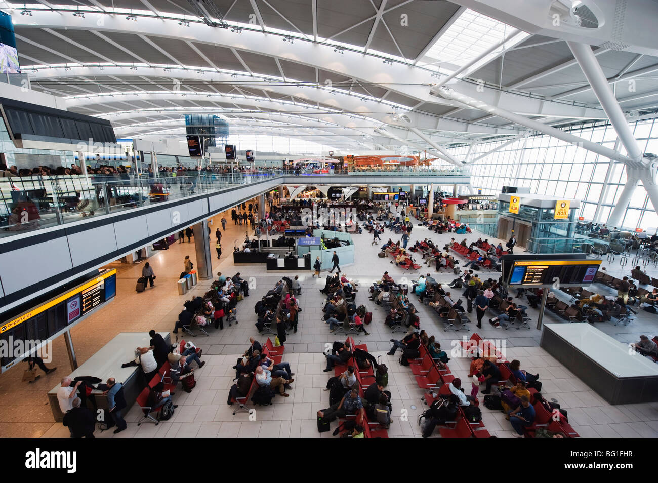 Flughafen Heathrow, Terminal 5, London, England, Vereinigtes Königreich, Europa Stockfoto