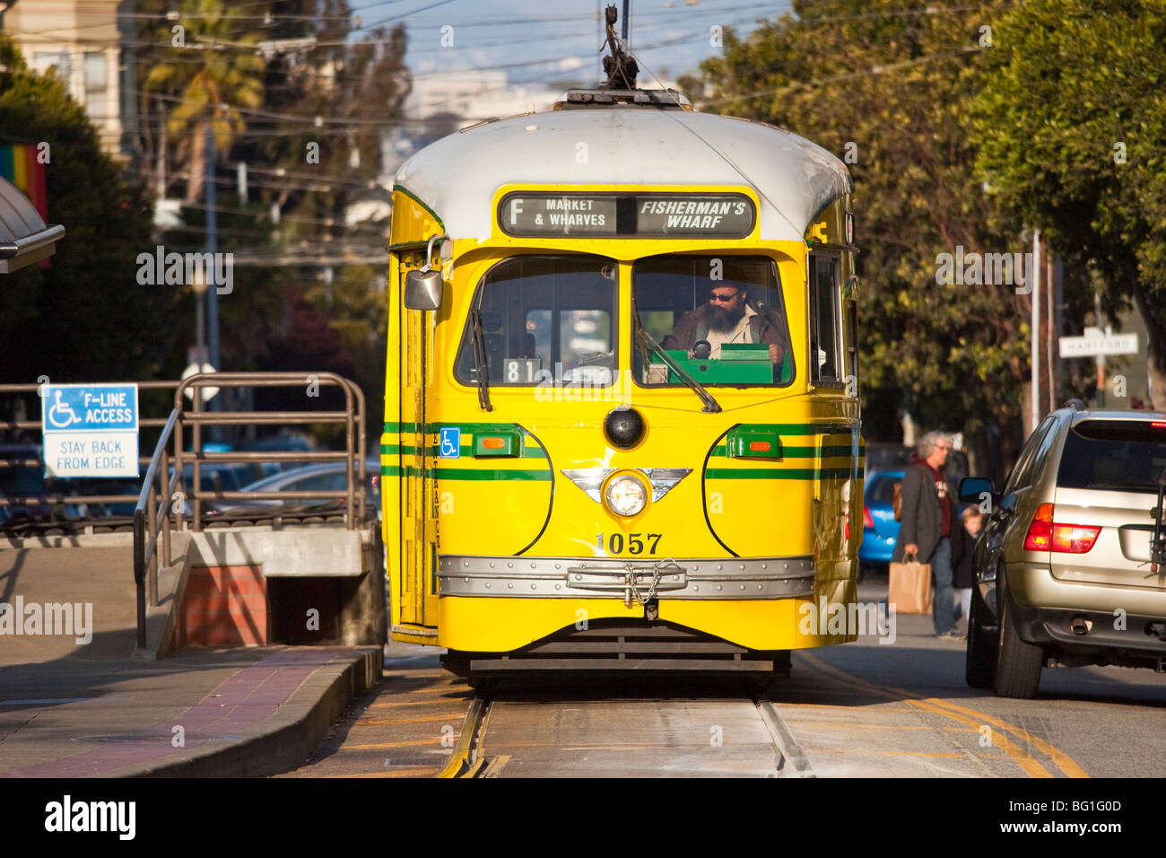 Cable Cars in San Francisco, Kalifornien Stockfoto
