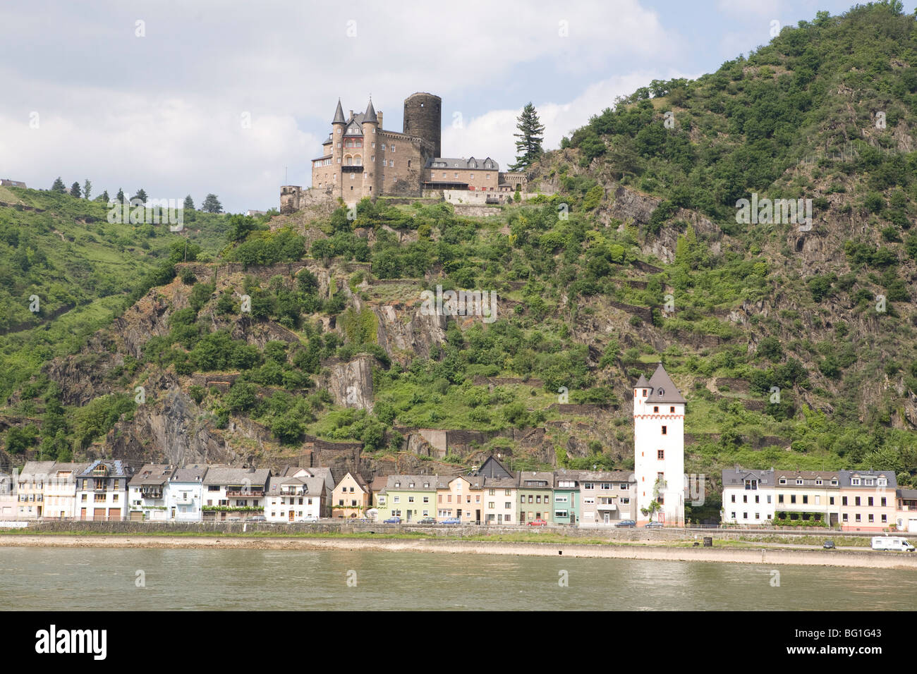 St. Goarshausen, durch die Loreley entlang dem Rhein, Rheinland-Pfalz ...